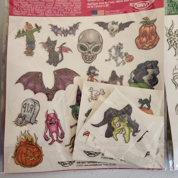 Nitefall Halloween Temporary Tattoos Trick or Treat Nite Glow Sealed New Spooky - Picture 5 of 6